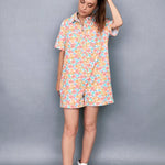 Chloe Floral Denim Romper - alldeserved.com