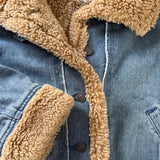 Teddy-Lined Denim Jacket