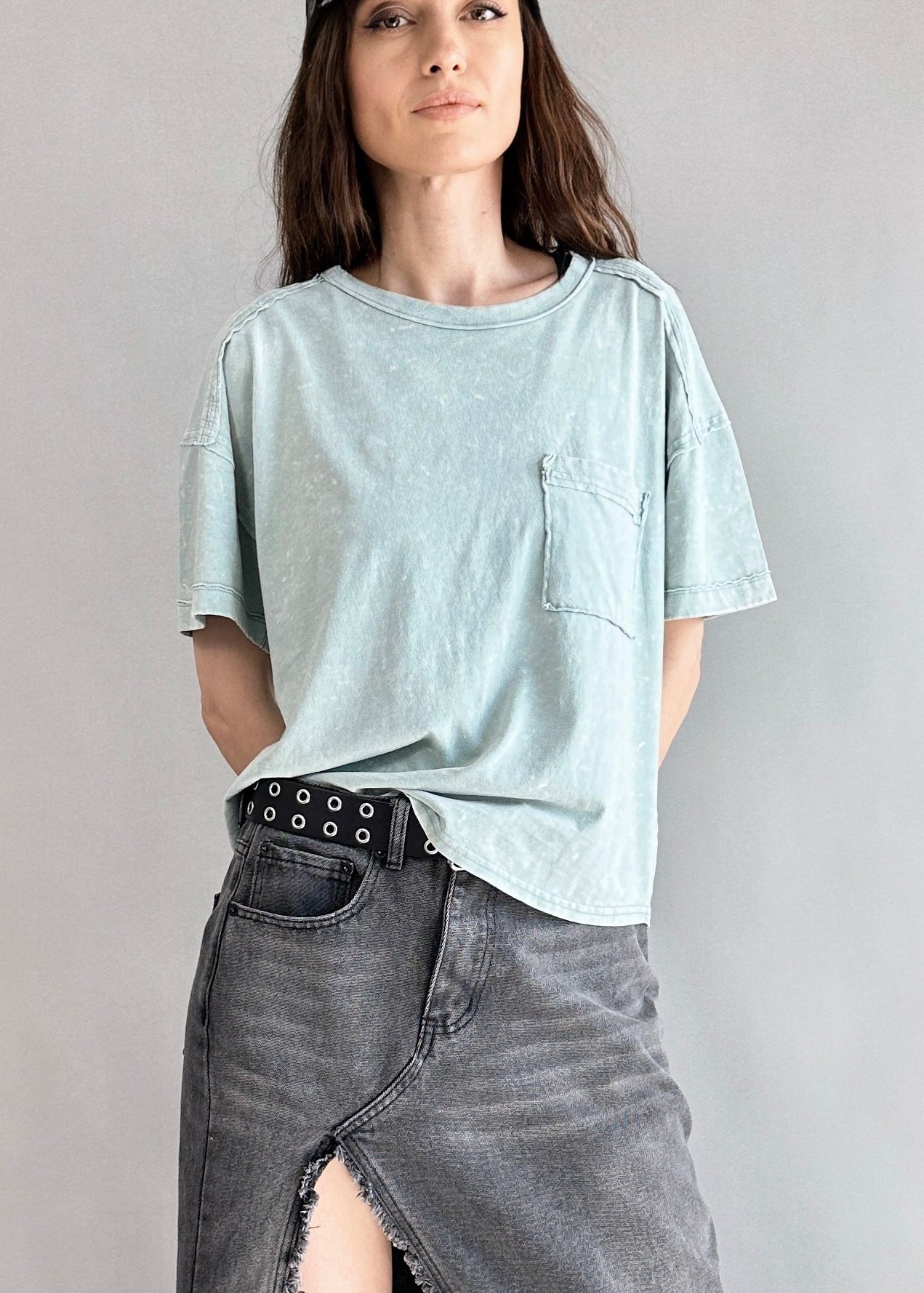 Raw Seamed Washed Tee - alldeserved.com