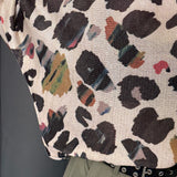 Livia Made in Italy Batwing Printed Sweater -  Abstract Leopard Multi