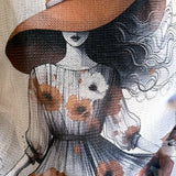 Livia Made in Italy Batwing Printed Sweater -  Lady in Hat