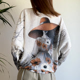 Livia Made in Italy Batwing Printed Sweater -  Lady in Hat