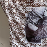 Livia Made in Italy Batwing Printed Sweater -  Cowgirl Print