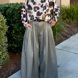 Livia Made in Italy Batwing Printed Sweater -  Abstract Leopard Multi