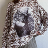 Livia Made in Italy Batwing Printed Sweater -  Cowgirl Print