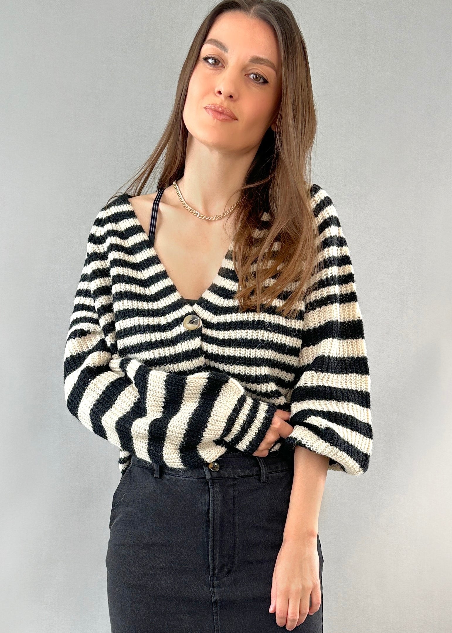 Gerda Striped Cardigan - alldeserved.com