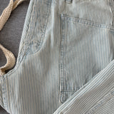 Moxie Barrel Eyelet Jeans - Denim Stripe