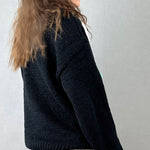 3D Floral Sweater (Black)