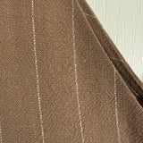 Sienna Striped Button-Front Jumpsuit - Mocha/Cream