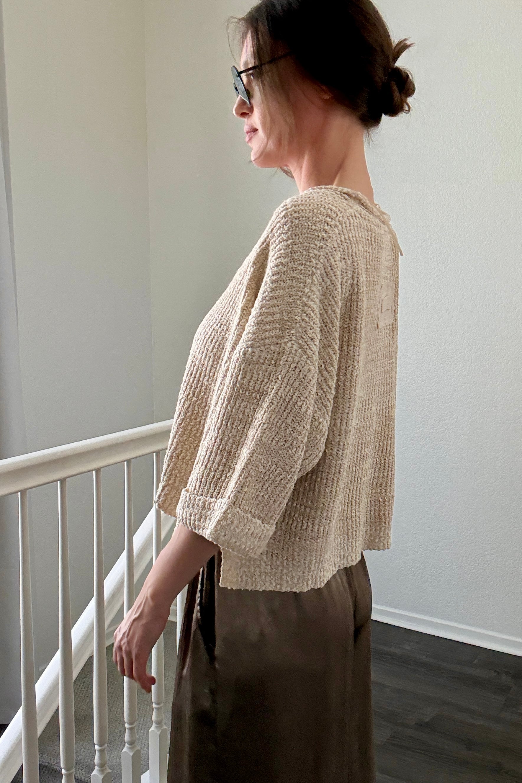 Magnolia Lightweight Cropped Sweater - Oatmeal