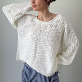 SoftSpun Textured Boatneck Sweater - Cream