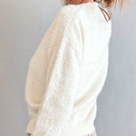 Penguin Embroidered Fluffy Sweater - alldeserved.com