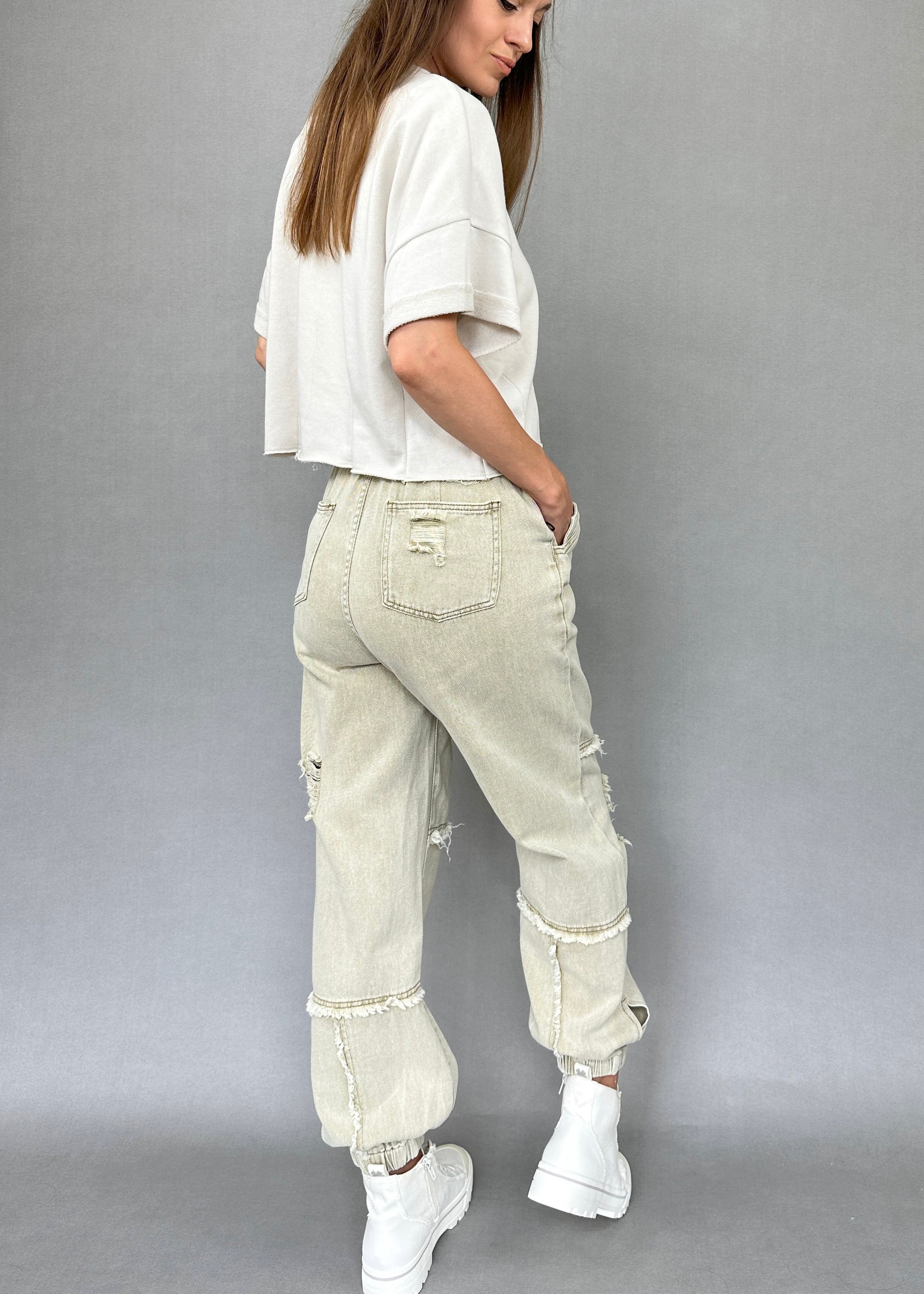 Bohemian Distressed Joggers - alldeserved.com