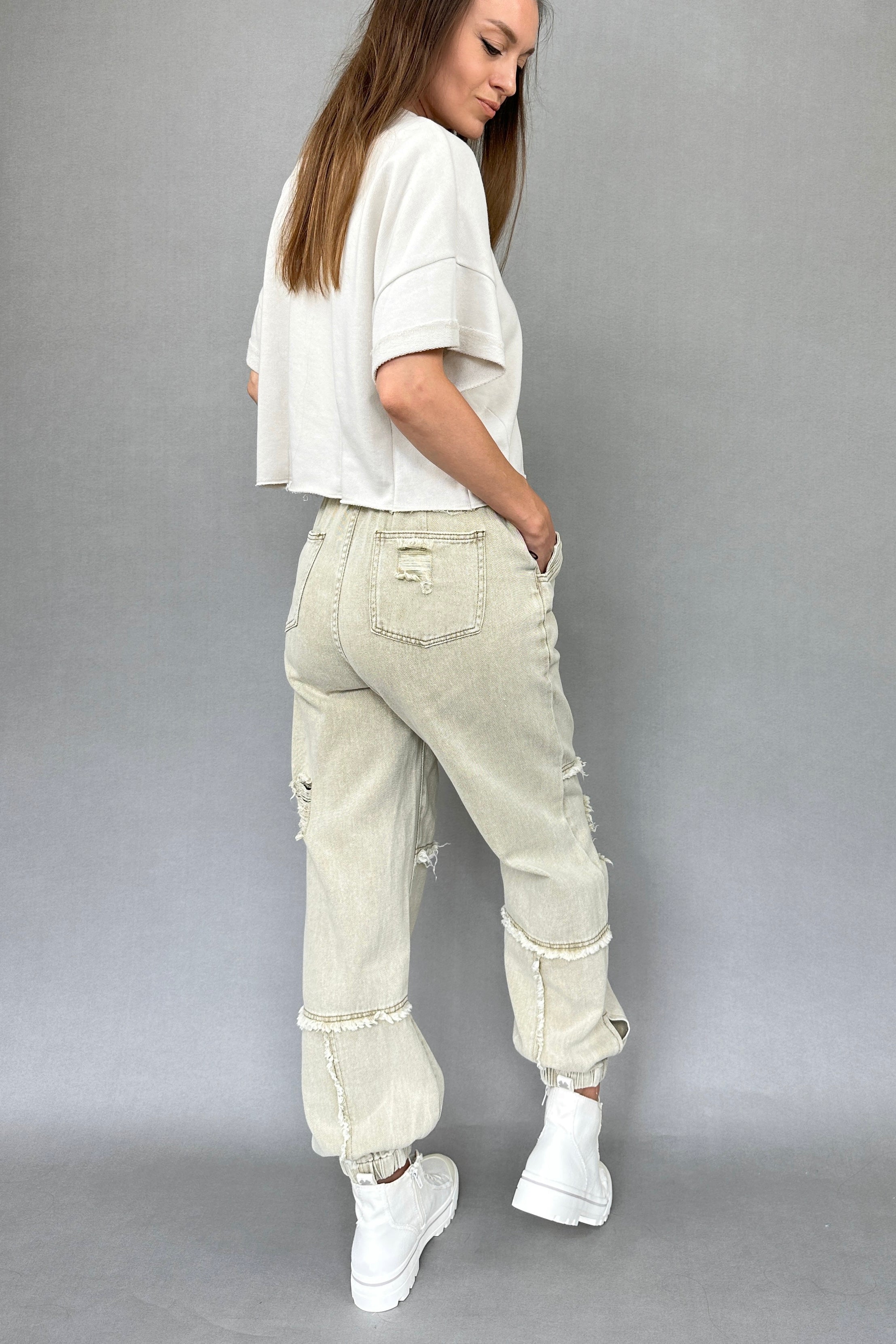 Bohemian Distressed Joggers - alldeserved.com