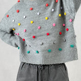 Pom Pom Knit Sweater - alldeserved.com