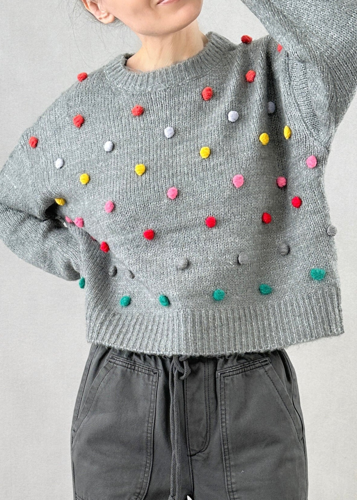 Pom Pom Knit Sweater - alldeserved.com