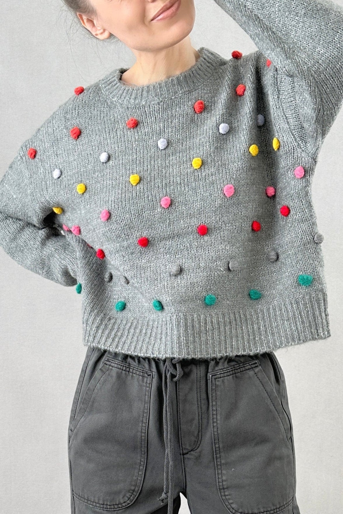 Pom Pom Knit Sweater - alldeserved.com