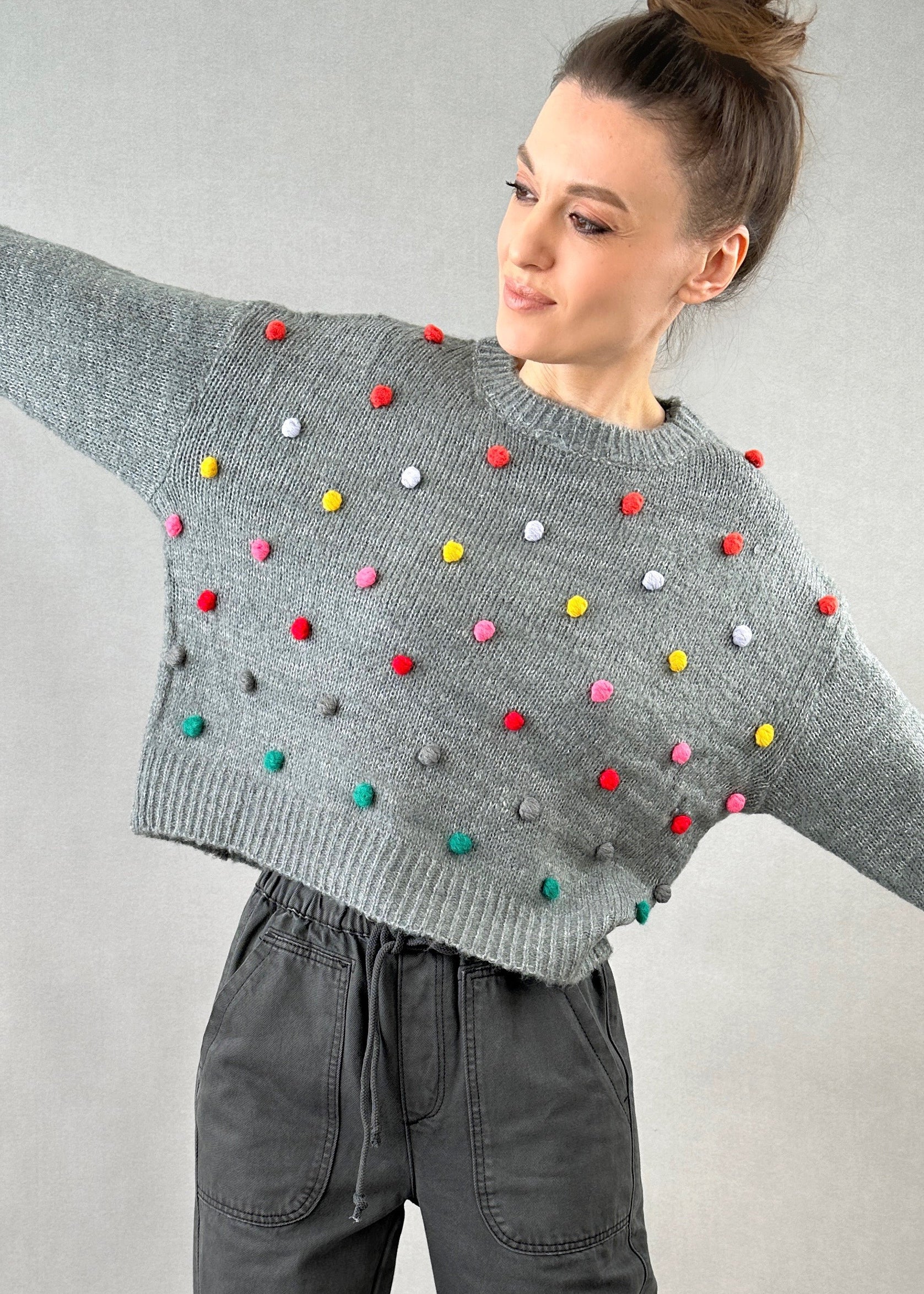 Pom Pom Knit Sweater - alldeserved.com