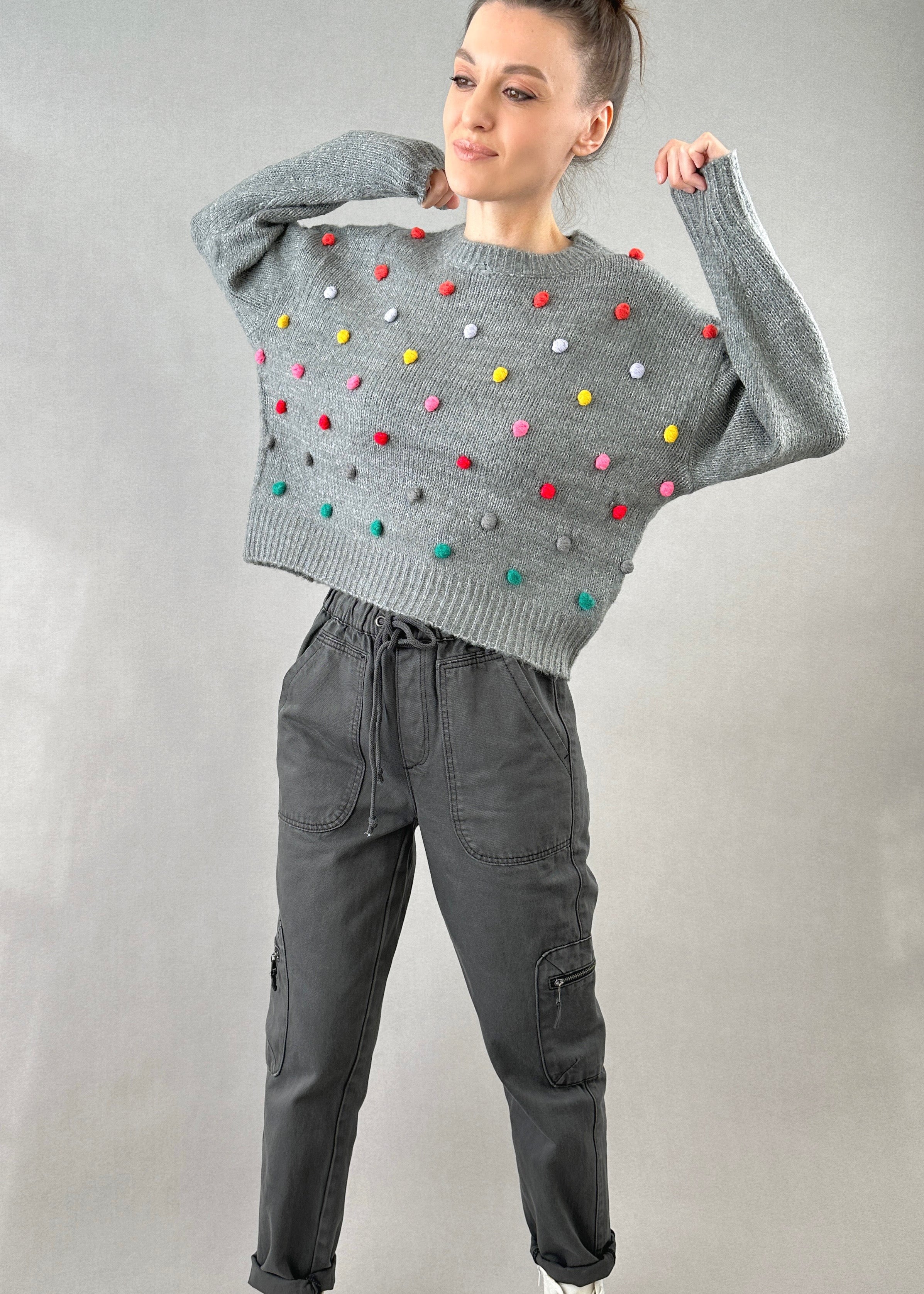 Pom Pom Knit Sweater - alldeserved.com