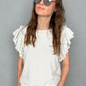 Dreamers Ruffle Sleeves Top - alldeserved.com