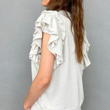 Dreamers Ruffle Sleeves Top - alldeserved.com