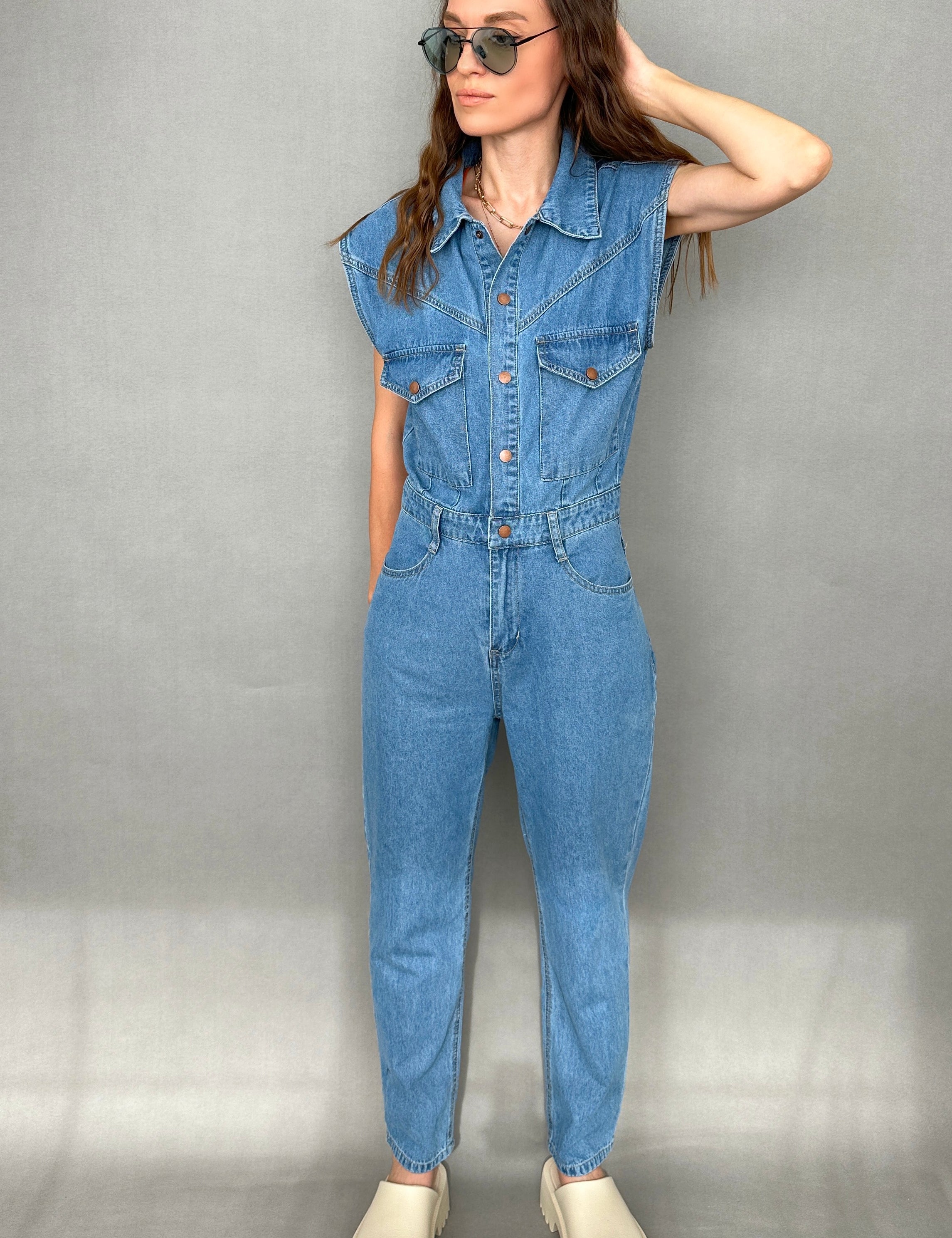 NYC Denim Jumpsuit - alldeserved.com