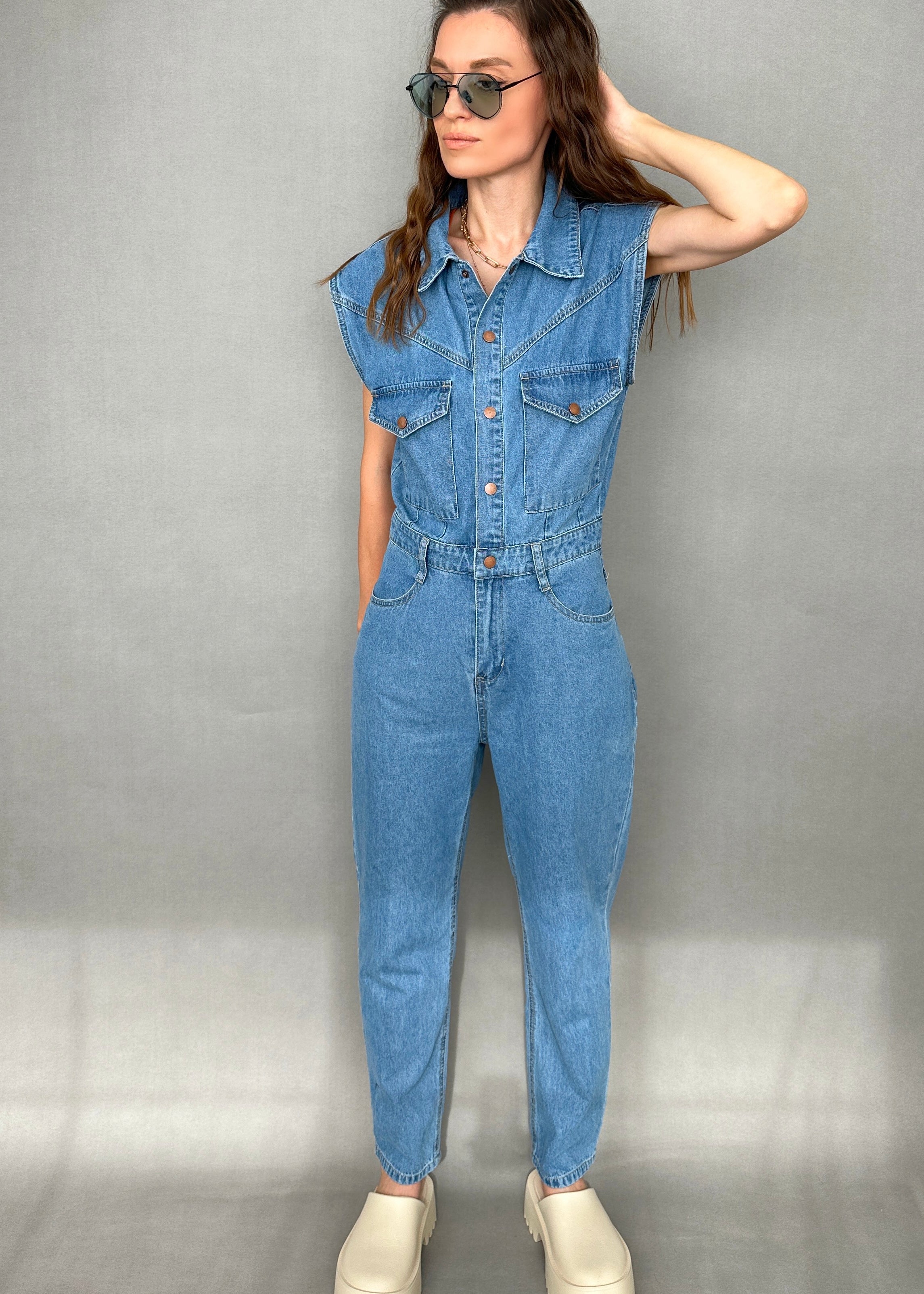 NYC Denim Jumpsuit - alldeserved.com