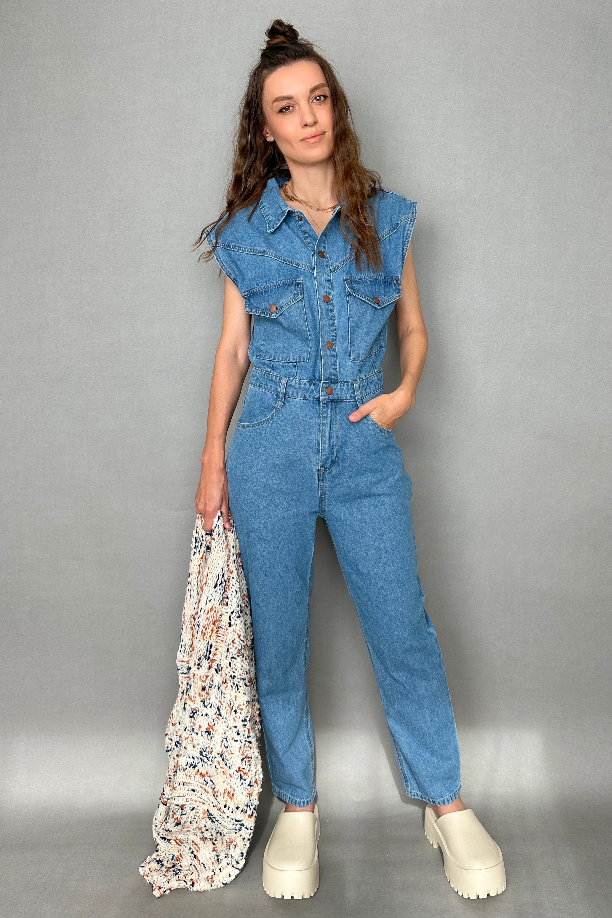 NYC Denim Jumpsuit - alldeserved.com