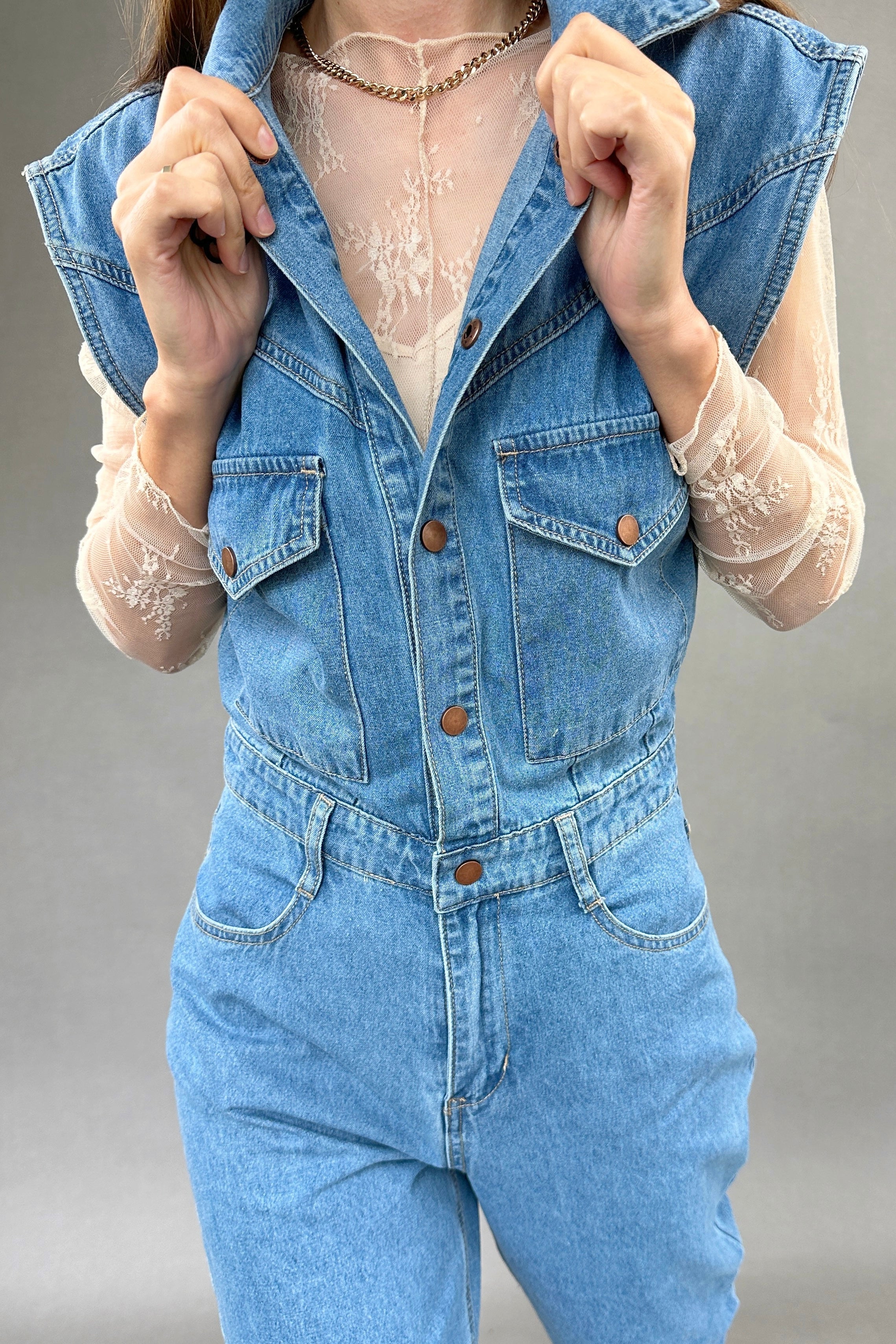 NYC Denim Jumpsuit - alldeserved.com