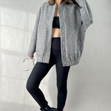 Petite Brushed Bomber Jacket - alldeserved.com