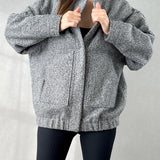 Petite Brushed Bomber Jacket - alldeserved.com