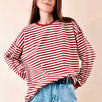 Trisha Striped Oversized Sweatshirt - alldeserved.com