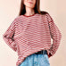 Trisha Striped Oversized Sweatshirt - alldeserved.com