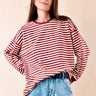 Trisha Striped Oversized Sweatshirt - alldeserved.com