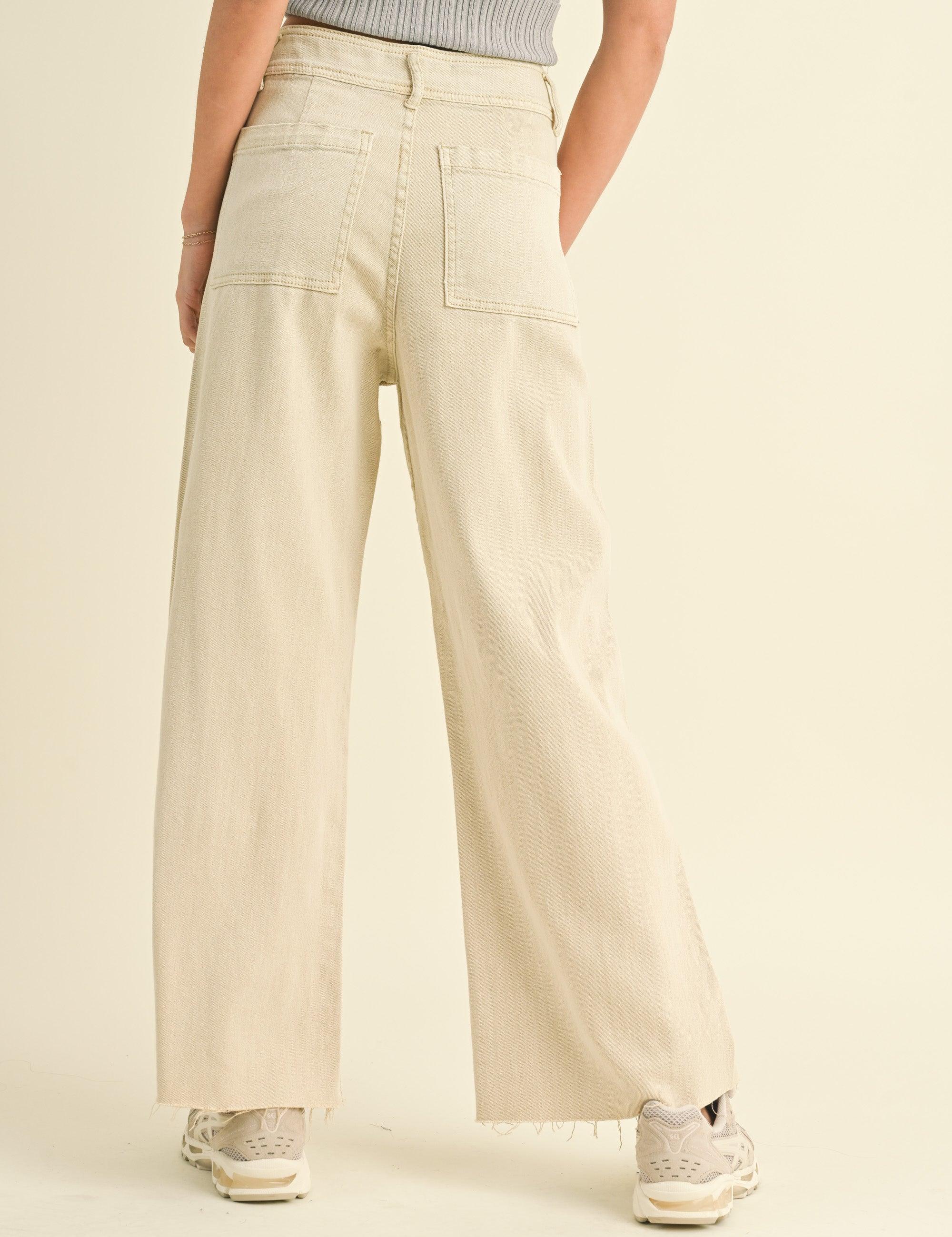Wild Honey Straight Wide Leg Denim Pants - alldeserved.com