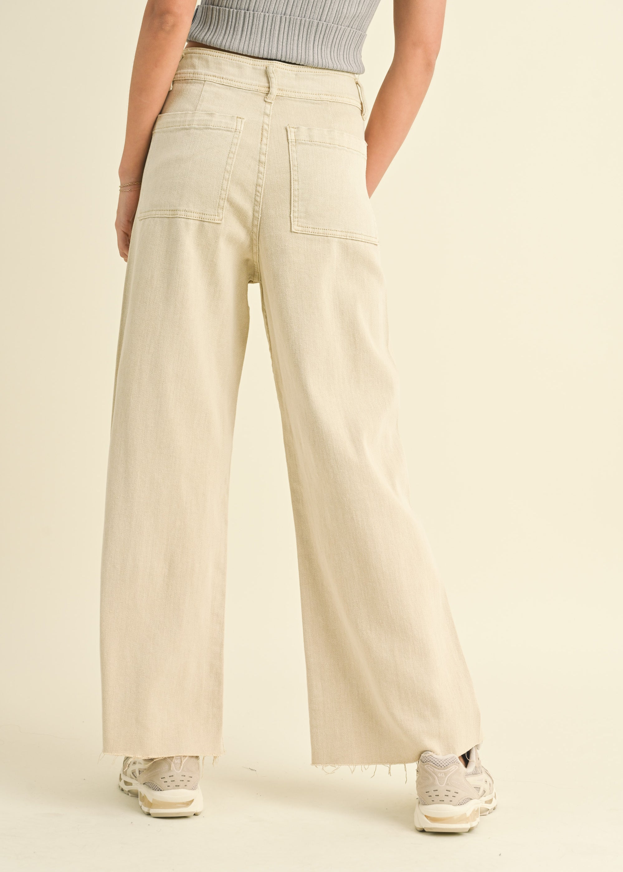 Wild Honey Straight Wide Leg Denim Pants - alldeserved.com