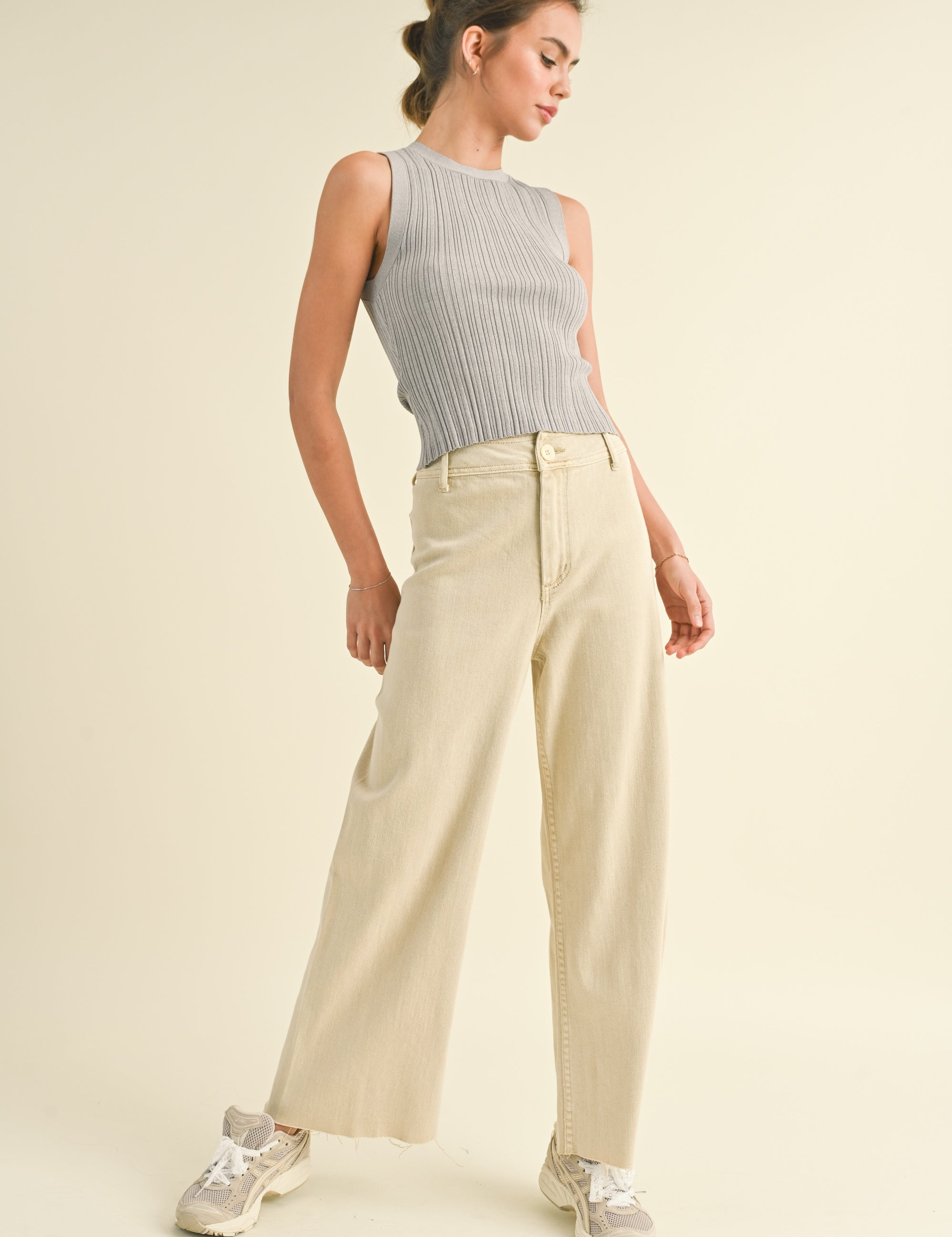 Wild Honey Straight Wide Leg Denim Pants - alldeserved.com