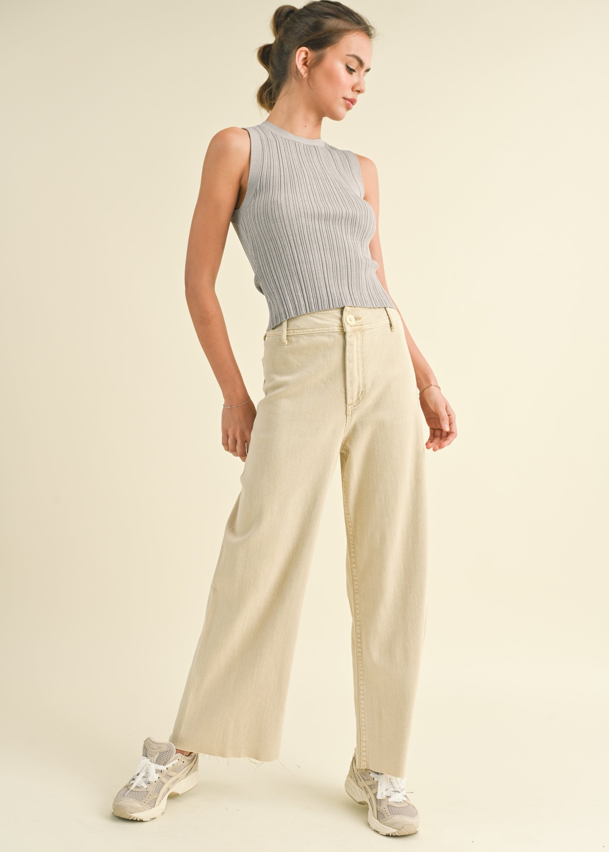 Wild Honey Straight Wide Leg Denim Pants - alldeserved.com