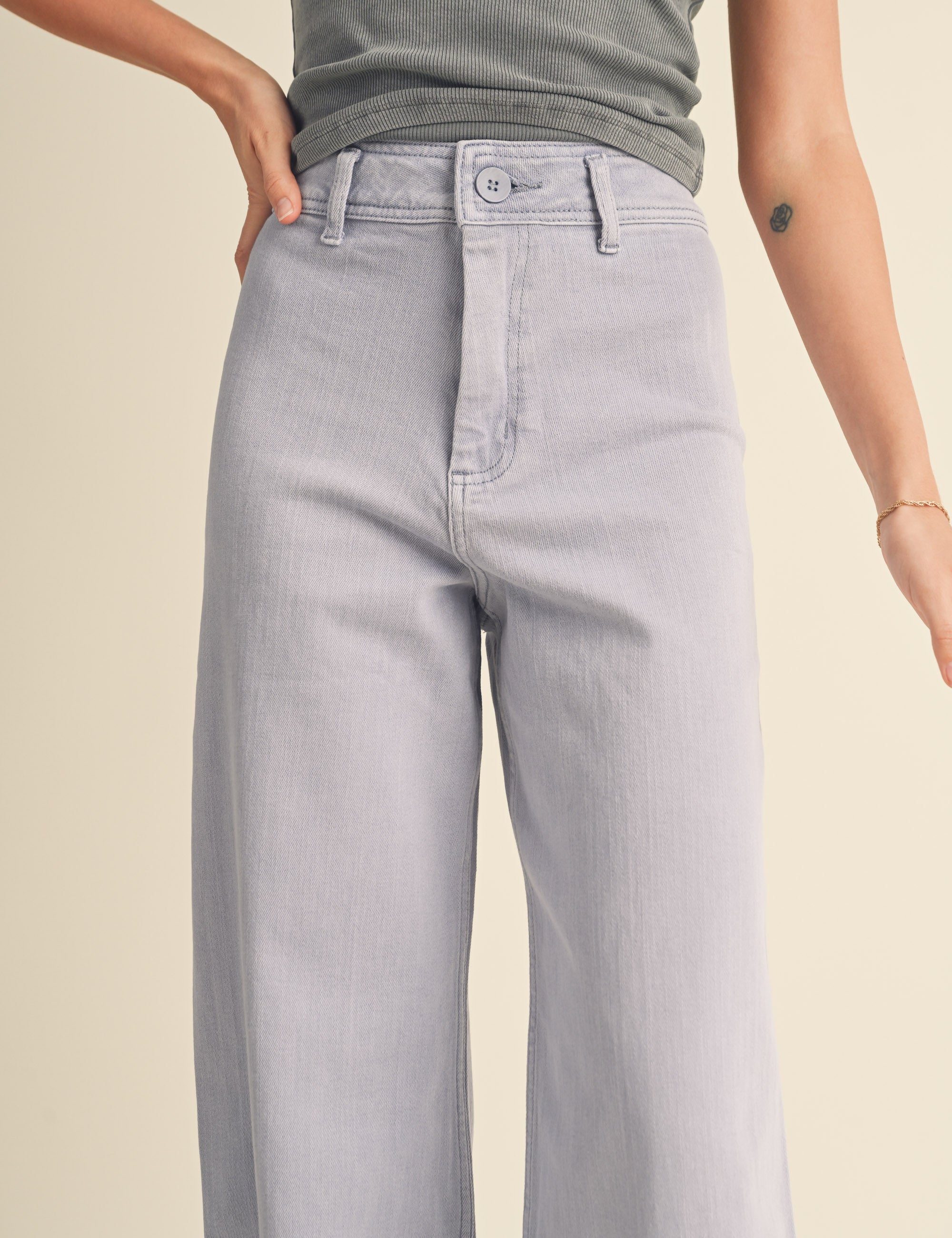 Wild Honey Straight Wide Leg Denim Pants - alldeserved.com