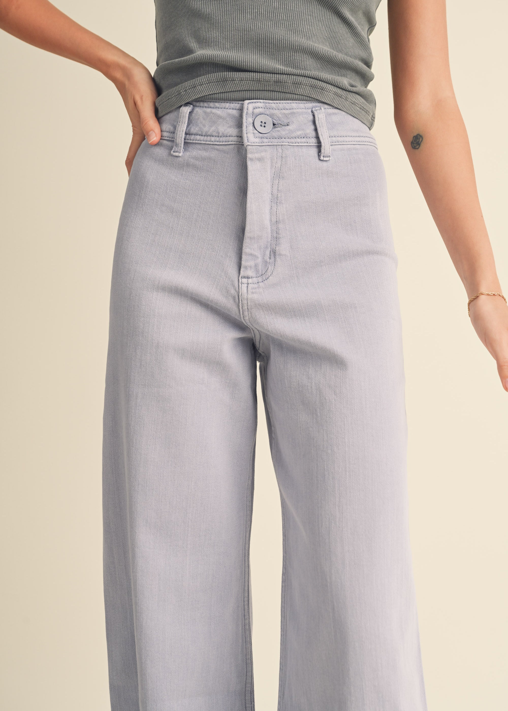 Wild Honey Straight Wide Leg Denim Pants - alldeserved.com