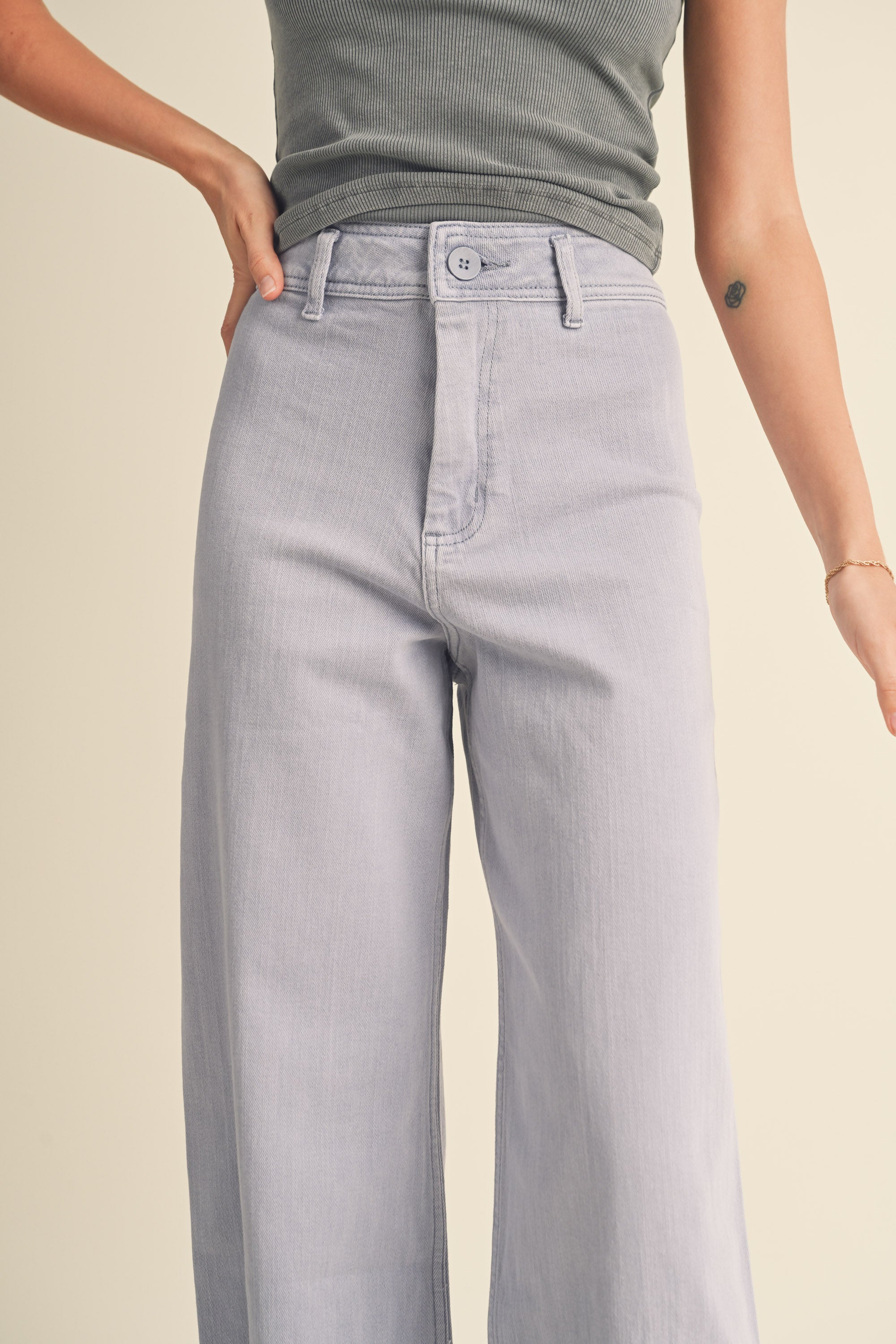 Wild Honey Straight Wide Leg Denim Pants - alldeserved.com