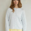 Piper Cardigan in light grey from Things between brand front view