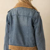 Teddy-Lined Denim Jacket