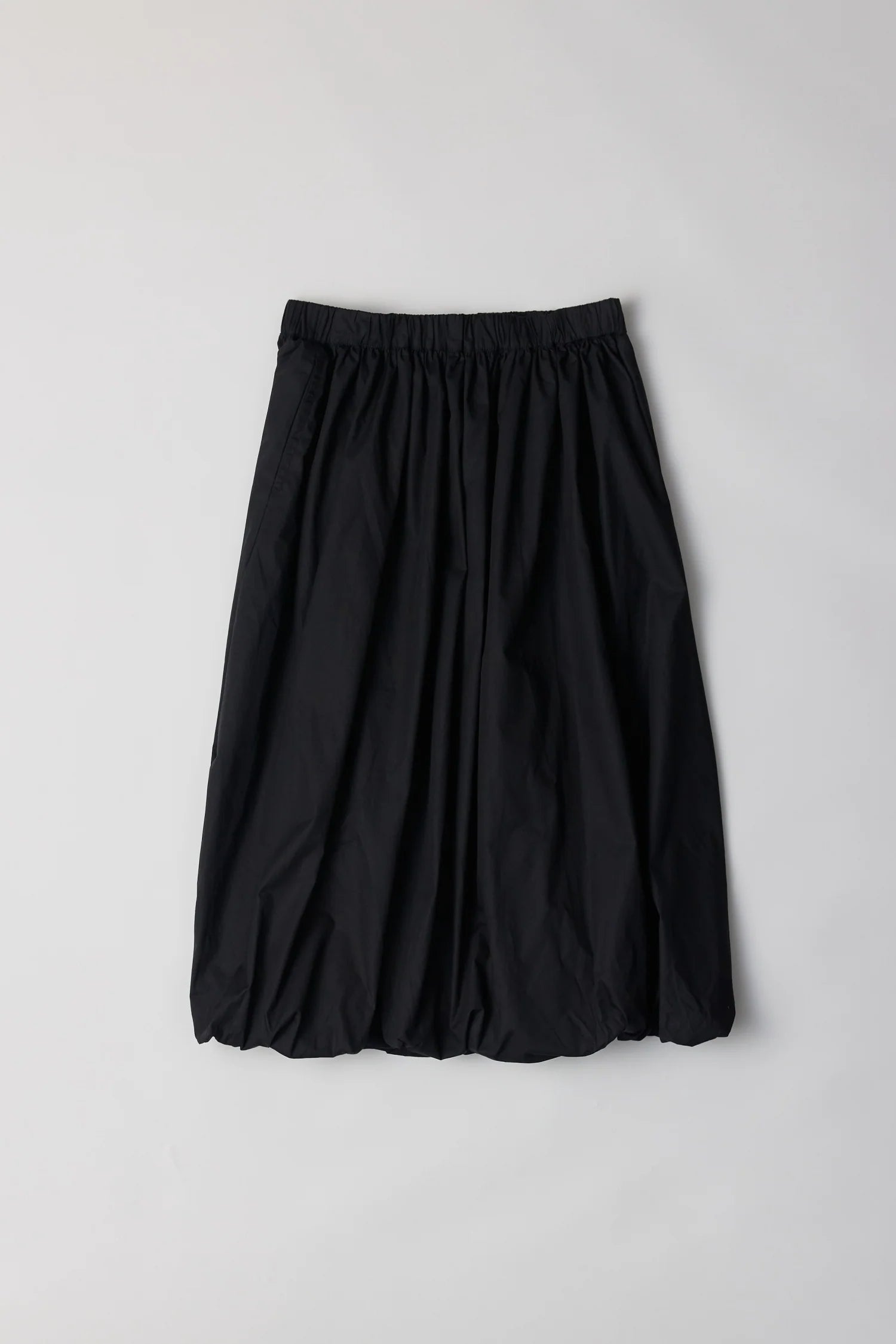 Cotton Poplin Bubble-Hem Midi Skirt – Black | All Deserved Cotton Poplin Bubble-Hem Midi Skirt – Black | All Deserved