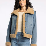 Teddy-Lined Denim Jacket
