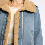 Teddy-Lined Denim Jacket