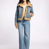Teddy-Lined Denim Jacket