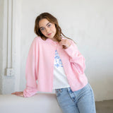 Hailey Button Down Cardigan - Baby Pink