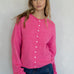 Things Between Piper Cardigan Bubblegum Pink - front view
