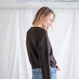 Hailey Button Down Cardigan - Chocolate